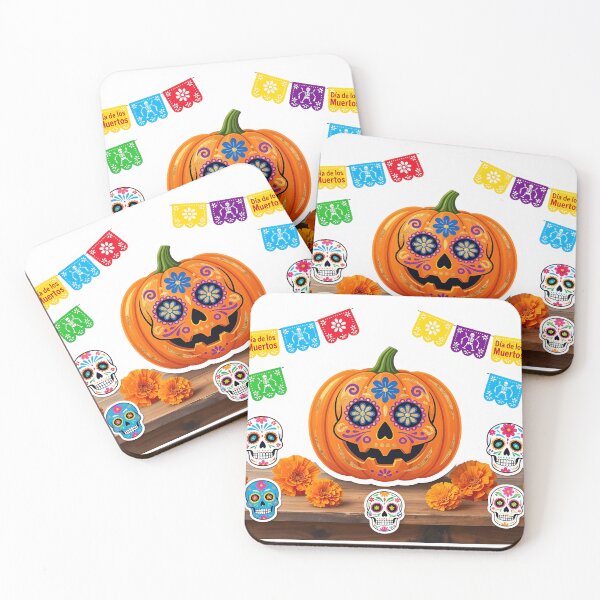 Item preview, A vibrant Day of the Dead celebration with colorful decorations on transparent background designed and sold by Creative88Art.