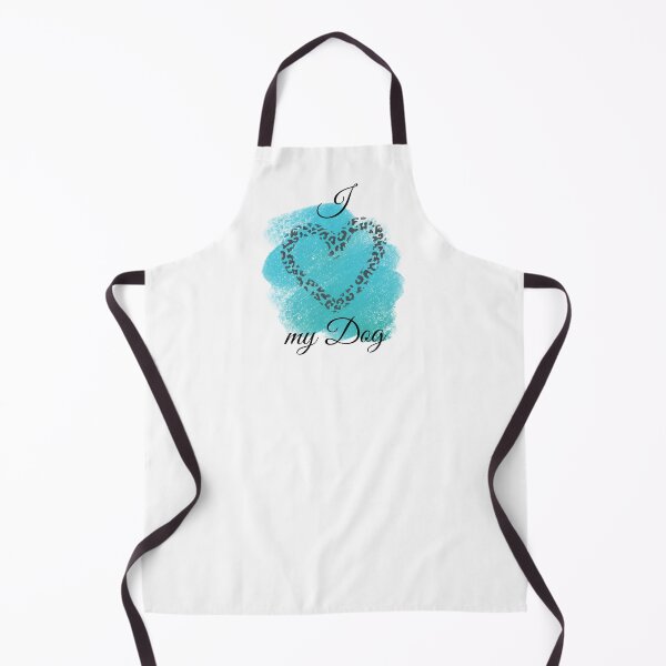 Item preview, I Love my Dog Leopard Print Heart with Teal Background designed and sold by jeweleddesigns.