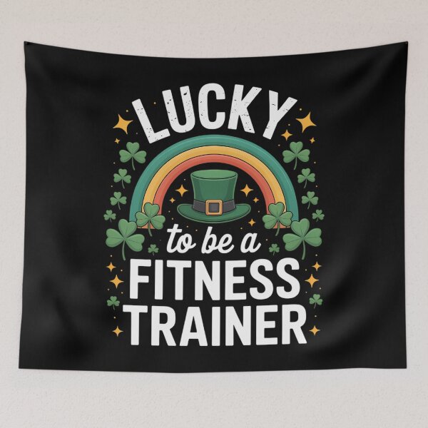 Item preview, St Patrick's Day Lucky Fitness Trainer Job Shamrocks Irish designed and sold by TyraYoung.