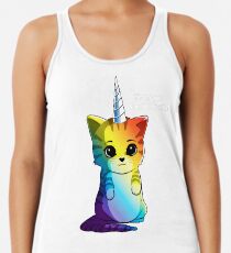Caticorn T-Shirt Katze Einhorn Kittycorn Meowgical Rainbow Geschenke Kinder Mädchen Frauen Lustige Cute Tees Racerback Tank Top