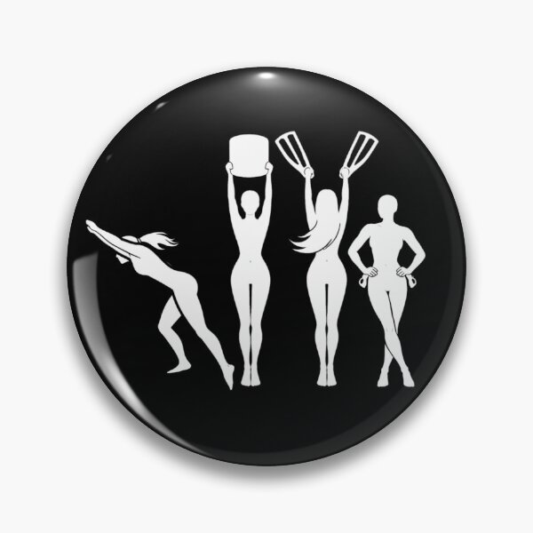 Item preview, Swim Squad Gals Female Swimmer Silhouette Lineup designed and sold by Powered By Chlorine.
