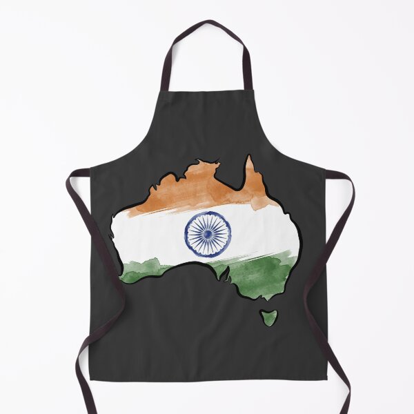 Item preview, Australia Map India Flag Heritage Watercolour Art designed and sold by MeldMerch Map & Flag Co..