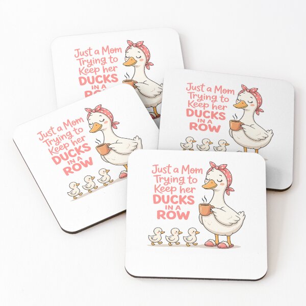 Item preview, Just A Mom Trying to Keep Her Ducks in A Row Funny Duck Mom designed and sold by LNThread.