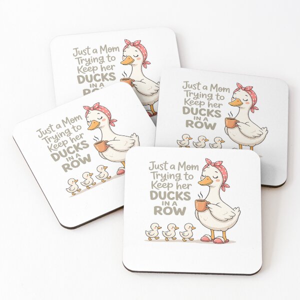 Item preview, Just A Mom Trying to Keep Her Ducks in A Row Funny Duck Mom designed and sold by LNThread.