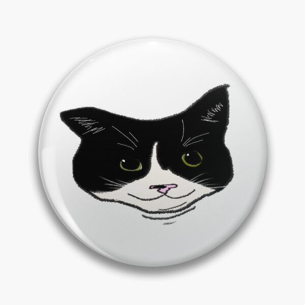 Item preview, A derpy sweet black and white tuxedo cat designed and sold by The Oddball and Friends.
