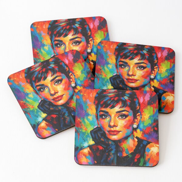 Item preview, Bold pop art Audrey Hepburn designed and sold by AndreBarnard.