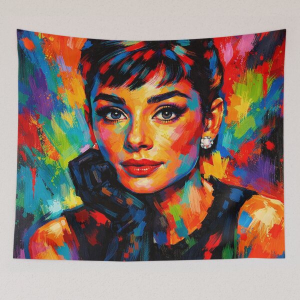 Item preview, Bold pop art Audrey Hepburn designed and sold by AndreBarnard.