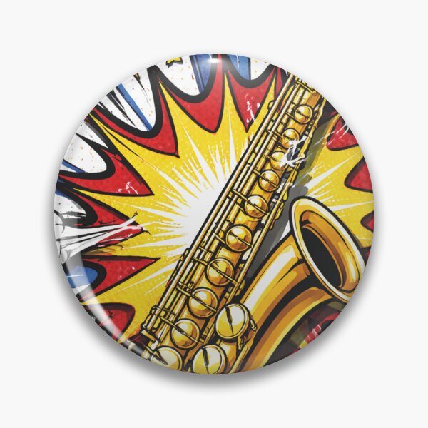 Item preview, Explosive Jazz Saxophone Comic Pop Art Design designed and sold by Mauswohn.