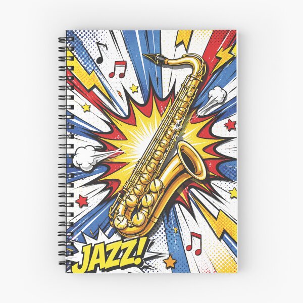 Item preview, Explosive Jazz Saxophone Comic Pop Art Design designed and sold by Mauswohn.