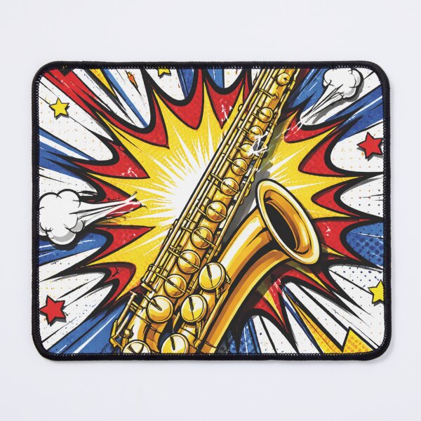 Item preview, Explosive Jazz Saxophone Comic Pop Art Design designed and sold by Mauswohn.