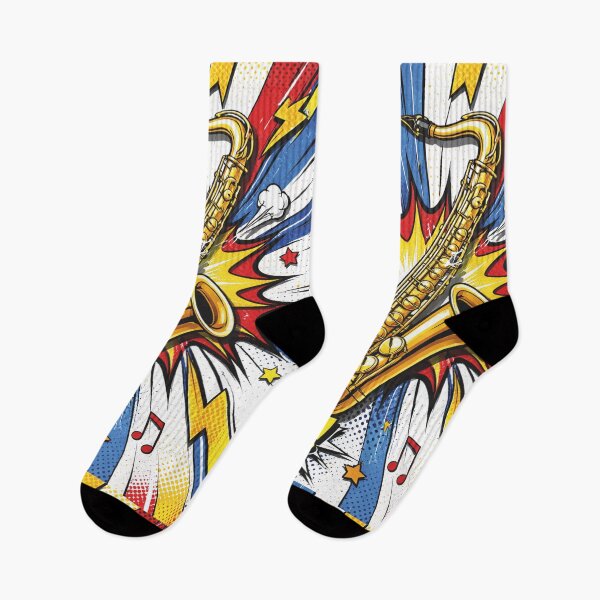Item preview, Explosive Jazz Saxophone Comic Pop Art Design designed and sold by Mauswohn.