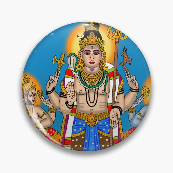 Item preview, Ekapada Shiva Artwork – Rare Hindu Deity Cosmic Form Illustration designed and sold by Harshit_Digital_Arts.