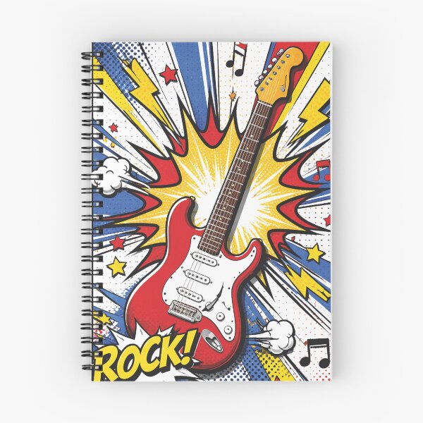 Item preview, Explosive Rock Guitar Comic Pop Art Drawing designed and sold by Mauswohn.