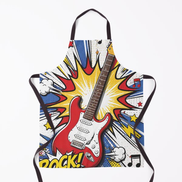Item preview, Explosive Rock Guitar Comic Pop Art Drawing designed and sold by Mauswohn.