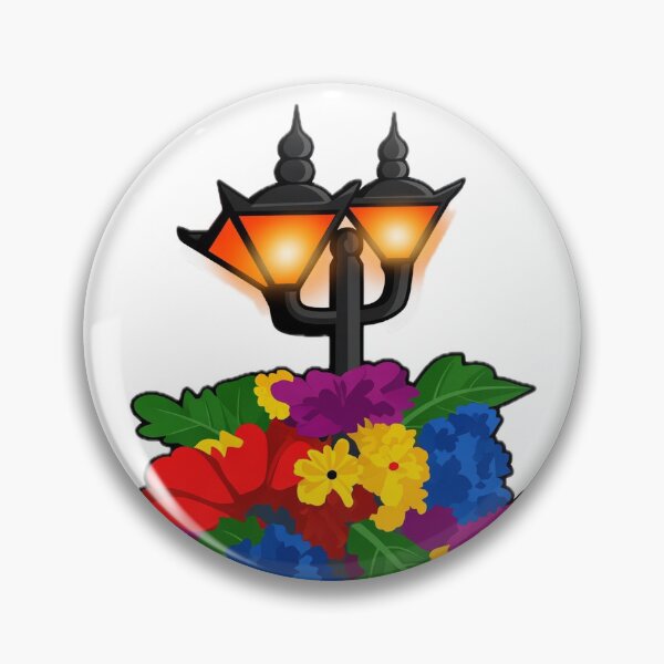 Item preview, Colorful Flower Street Lamp Illustration designed and sold by sallysartallery.