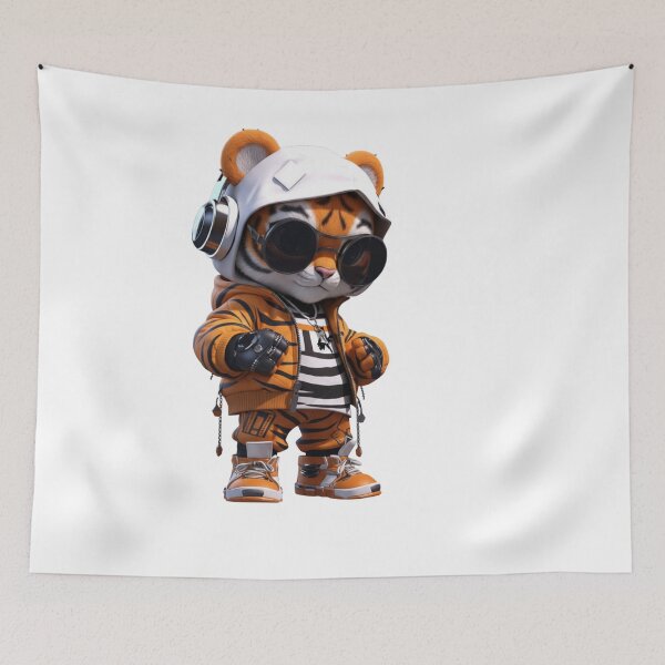 Item preview, Cute Fashion Tiger – Stylish Streetwear Cub | Trendy Aesthetic Animal Design designed and sold by RJACreative.