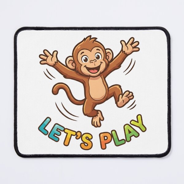 Item preview, Playful Monkey Let’s Play Kids T-Shirt – Cute Cartoon Monkey designed and sold by DIRTYSKETCHH.