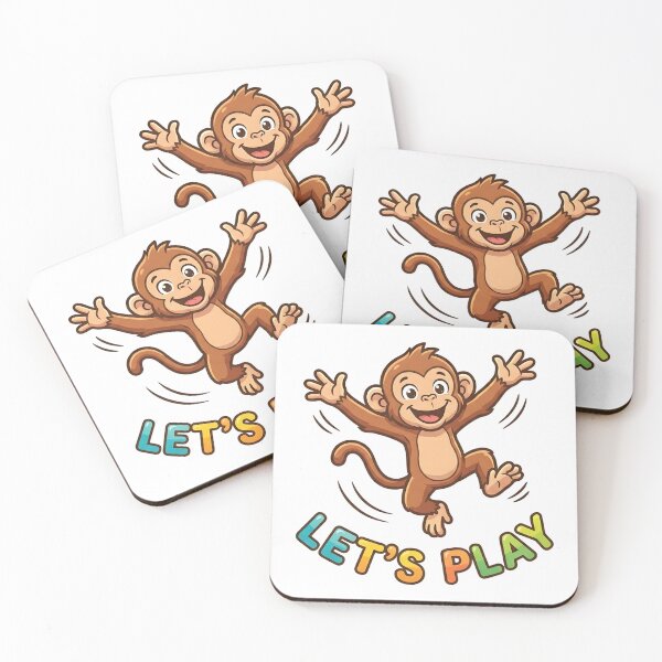 Item preview, Playful Monkey Let’s Play Kids T-Shirt – Cute Cartoon Monkey designed and sold by DIRTYSKETCHH.