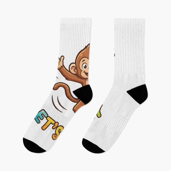 Item preview, Playful Monkey Let’s Play Kids T-Shirt – Cute Cartoon Monkey designed and sold by DIRTYSKETCHH.