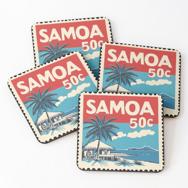 Item preview, Samoa Vintage Postage Stamp - Pacific Beach Fale designed and sold by tiigerdad.