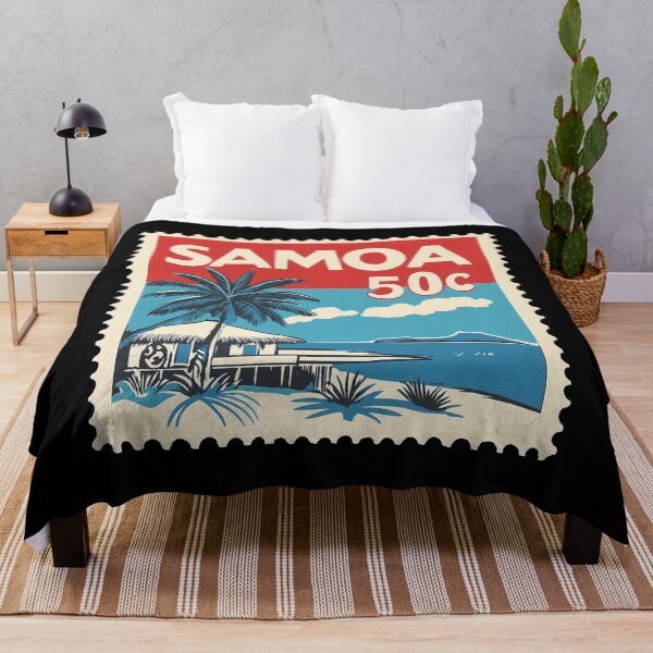 Item preview, Samoa Vintage Postage Stamp - Pacific Beach Fale designed and sold by tiigerdad.