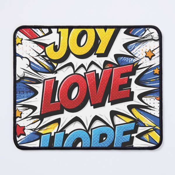 Item preview, Positive Vibes Joy Love Hope Comic Pattern designed and sold by Mauswohn.