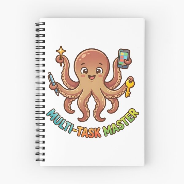 Item preview, Cute Octopus Multi Task Master Kids T-Shirt – Funny Sea Cartoon designed and sold by DIRTYSKETCHH.