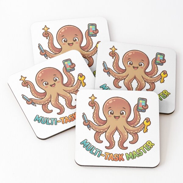 Item preview, Cute Octopus Multi Task Master Kids T-Shirt – Funny Sea Cartoon designed and sold by DIRTYSKETCHH.