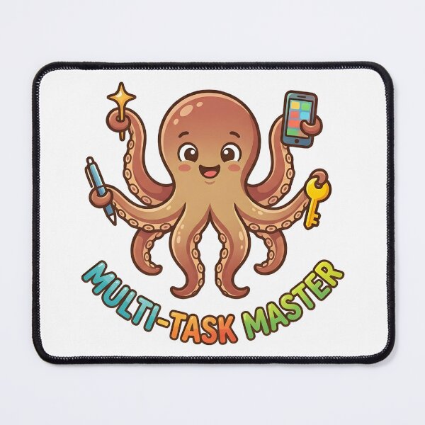 Item preview, Cute Octopus Multi Task Master Kids T-Shirt – Funny Sea Cartoon designed and sold by DIRTYSKETCHH.