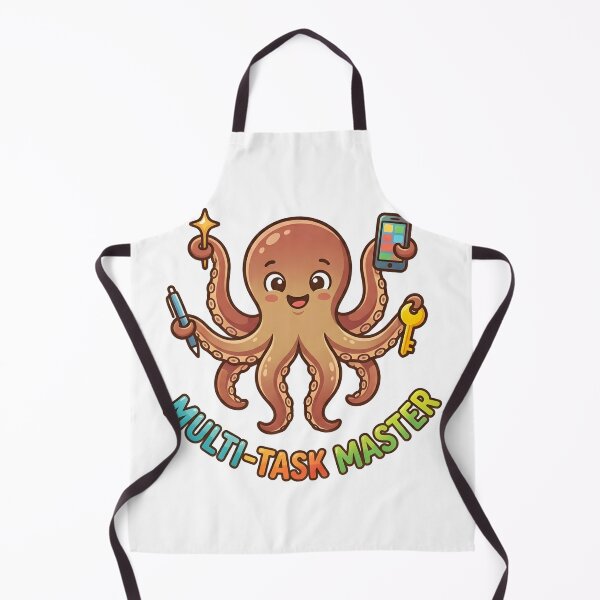 Item preview, Cute Octopus Multi Task Master Kids T-Shirt – Funny Sea Cartoon designed and sold by DIRTYSKETCHH.