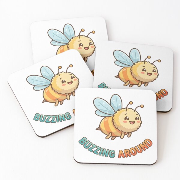 Item preview, Cute Bee Buzzing Around Kids T-Shirt – Funny Bee Cartoon designed and sold by DIRTYSKETCHH.