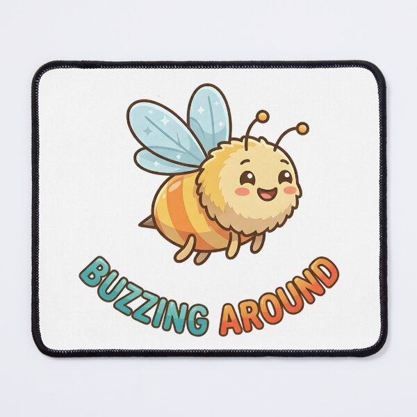 Item preview, Cute Bee Buzzing Around Kids T-Shirt – Funny Bee Cartoon designed and sold by DIRTYSKETCHH.