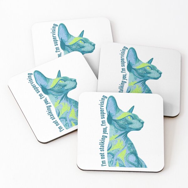 Item preview, I'm Not Stalking, I'm Supervising - Boho Oriental Shorthair Cat designed and sold by LZenDesigns.
