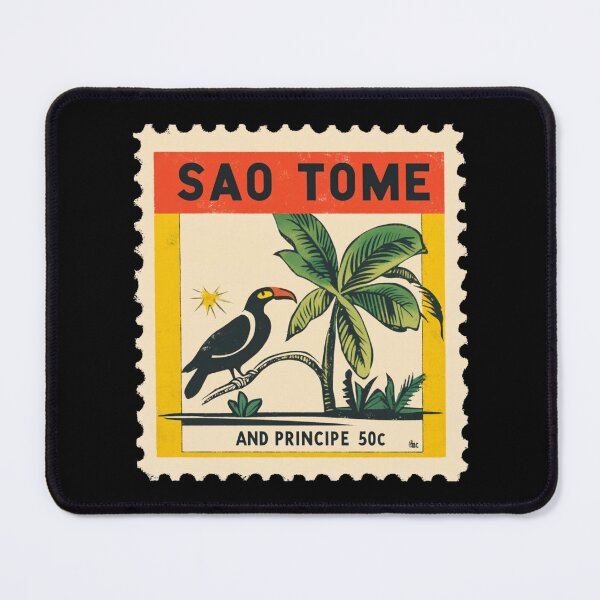 Item preview, Sao Tome Vintage Stamp - Tropical Bird & Palms designed and sold by tiigerdad.