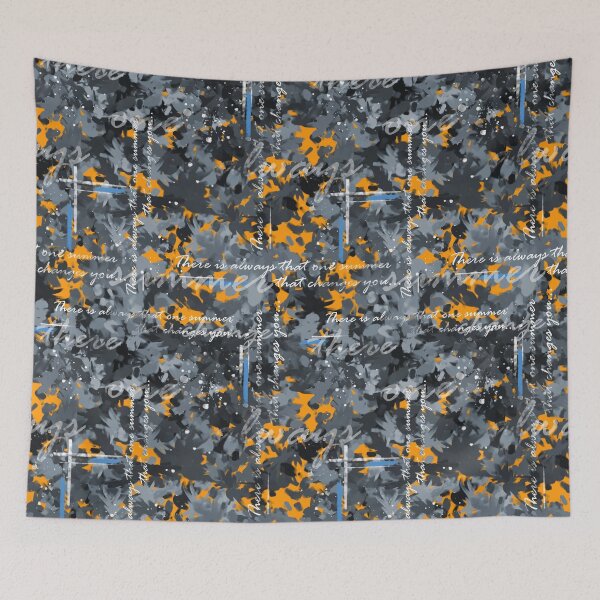 Item preview, That One Summer - Nostalgic Abstract Grunge Typography Pattern designed and sold by P-Design-Lab.