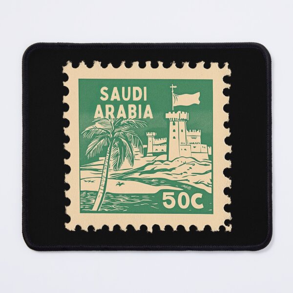 Item preview, Saudi Arabia Vintage Postage Stamp - Diriyah Fort designed and sold by tiigerdad.