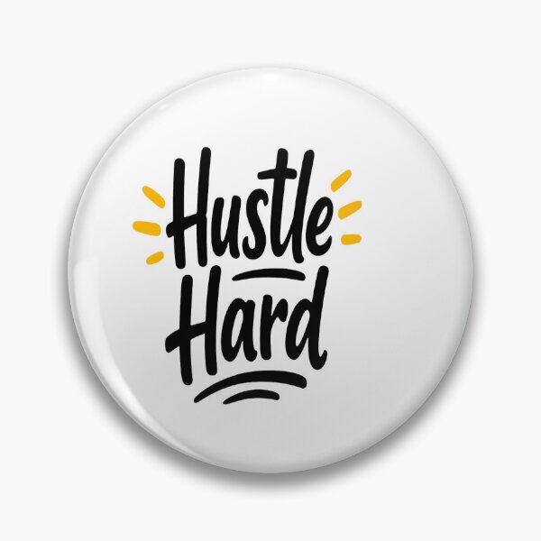 Item preview, Hustle Hard Motivational Typography Sticker | Minimal Gym Motivation Design designed and sold by Lovestickerco.