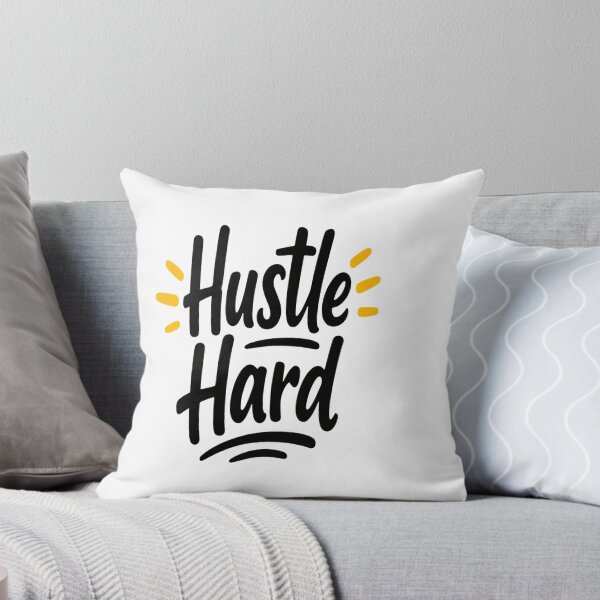 Item preview, Hustle Hard Motivational Typography Sticker | Minimal Gym Motivation Design designed and sold by Lovestickerco.