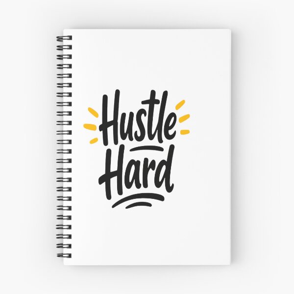 Item preview, Hustle Hard Motivational Typography Sticker | Minimal Gym Motivation Design designed and sold by Lovestickerco.