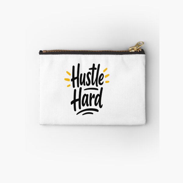 Item preview, Hustle Hard Motivational Typography Sticker | Minimal Gym Motivation Design designed and sold by Lovestickerco.