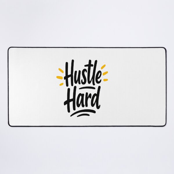 Item preview, Hustle Hard Motivational Typography Sticker | Minimal Gym Motivation Design designed and sold by Lovestickerco.