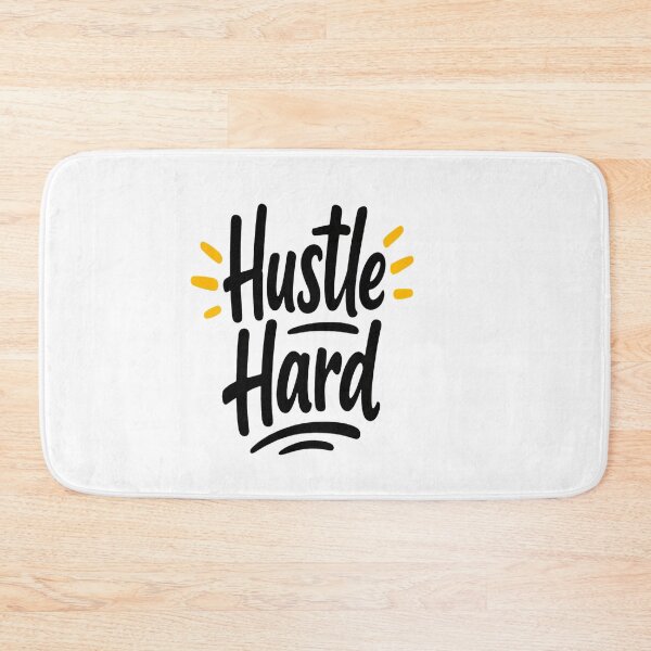 Item preview, Hustle Hard Motivational Typography Sticker | Minimal Gym Motivation Design designed and sold by Lovestickerco.