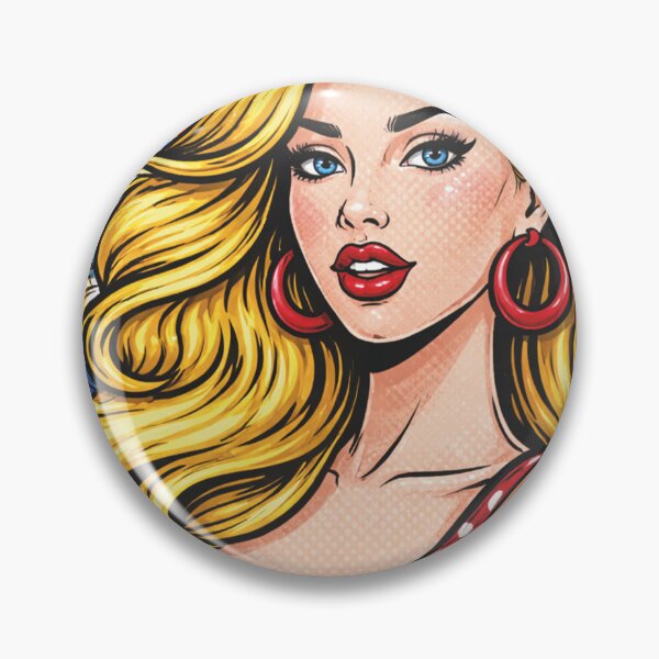 Item preview, Wow, a blonde girl in an explosive pop-art comic! designed and sold by Mauswohn.