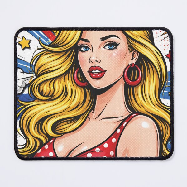 Item preview, Wow, a blonde girl in an explosive pop-art comic! designed and sold by Mauswohn.
