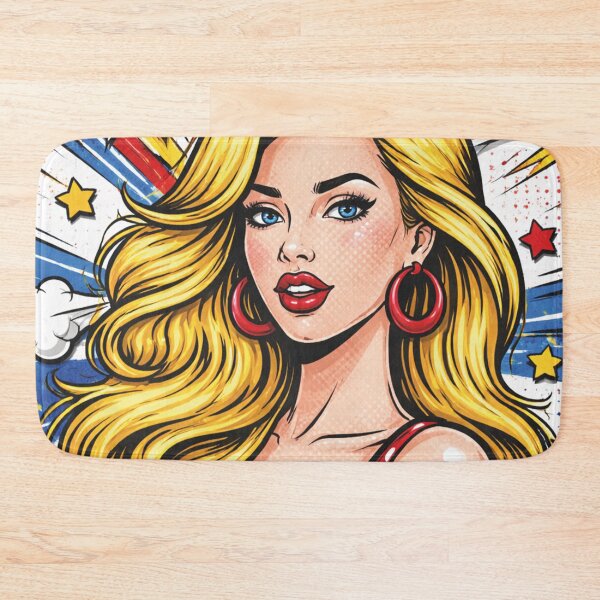 Item preview, Wow, a blonde girl in an explosive pop-art comic! designed and sold by Mauswohn.
