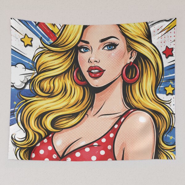 Item preview, Wow, a blonde girl in an explosive pop-art comic! designed and sold by Mauswohn.