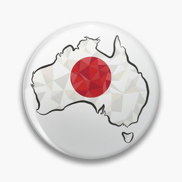 Item preview, Australia Map Japan Flag Heritage Modern Art designed and sold by MeldMerch Map & Flag Co..