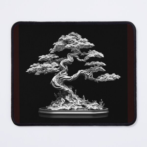Item preview, Twisted Bonsai Tree Black and White Zen Art designed and sold by inkoutninja.