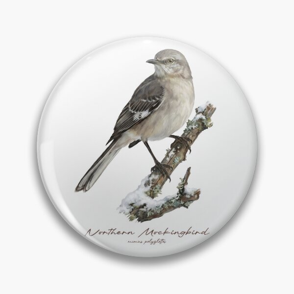 Item preview, Northern Mockingbird on Snowy Branch designed and sold by Takeda-art.