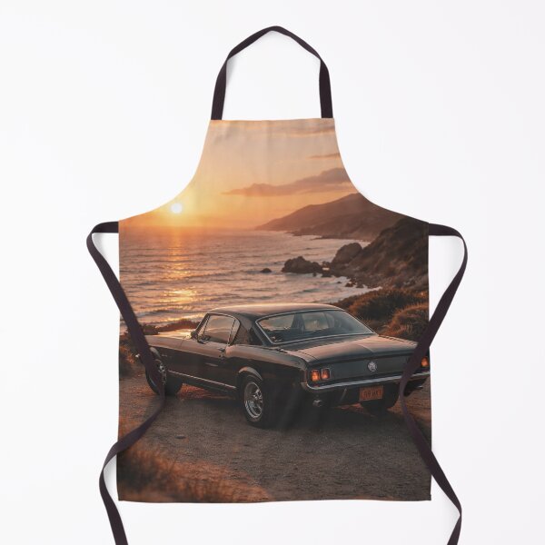 Item preview, Classic muscle car by the sea at sunset designed and sold by Mauswohn.